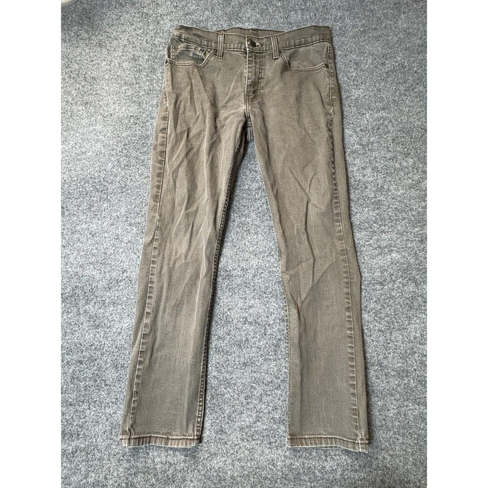 Levi's 511 Jeans Mens 32x28 Gray Medium Wash Slim Fit Tapered Stretch Denim